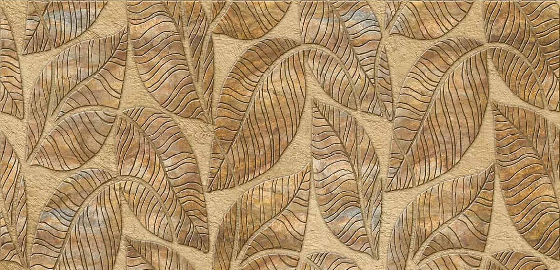 Панель декоративная ПВХ Листья коричневые 480х960мм