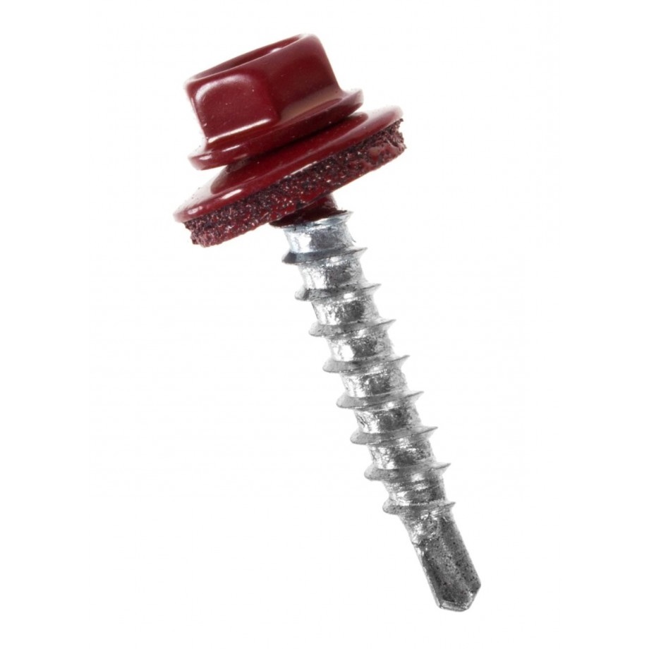 Саморез кровельный RAL3005 4,8х51 винно-красные контейнер (40шт) BISKREP