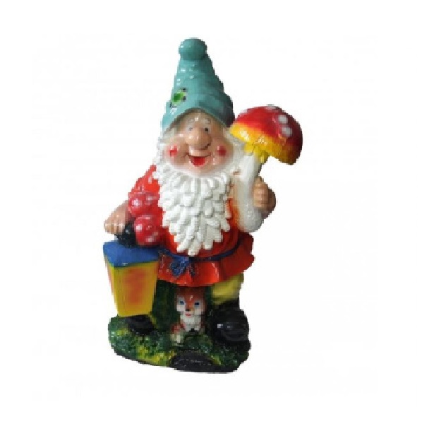 Фигура садовая гипс Гном с грибом большой арт.211