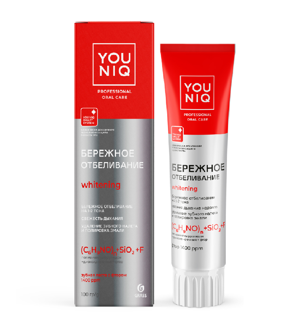 Паста зубная GRASS YOUNIQ отбеливающая 100г 145090 СА000181111