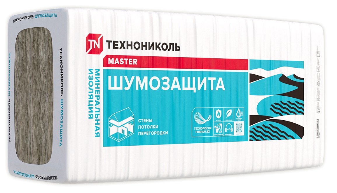 Утеплитель "ТехноНИКОЛЬ" Шумозащита 1200х610х50мм / 7,32м2 - 0,366м3 / 10 плит / 125232 - 125232 - купить в АПлайн