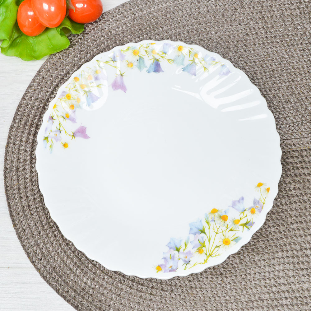 Тарелка стекл. Колокольчики 19см десертная MFK21064