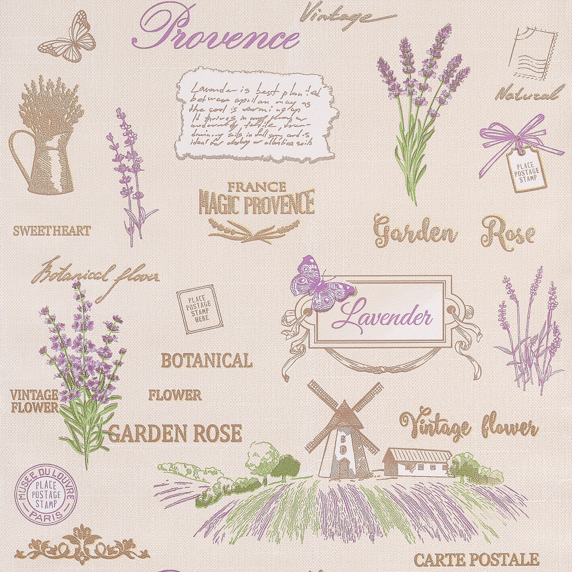 Обои бумажные симплекс Брянск Прованс 3 0,53х10м С6БРС 6БР- купить в АПлайн