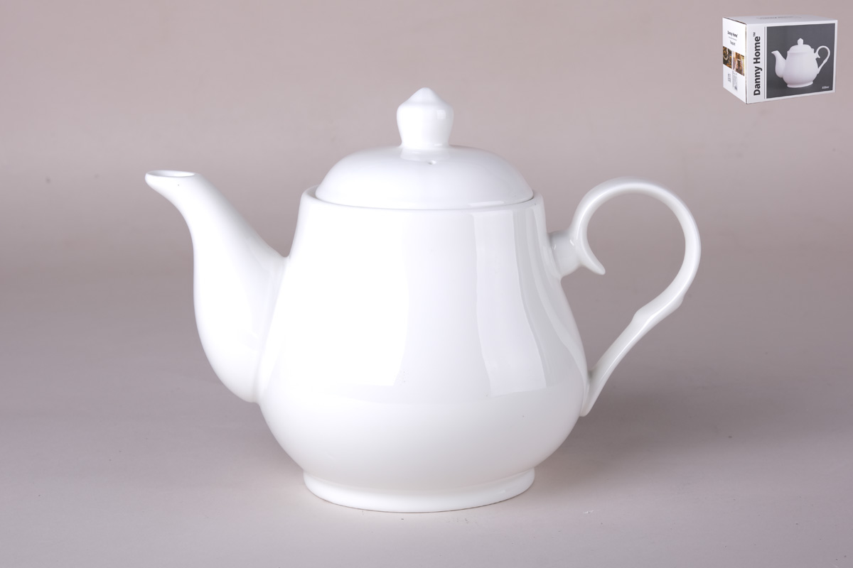 Чайник фарфор. 850мл белый 6908