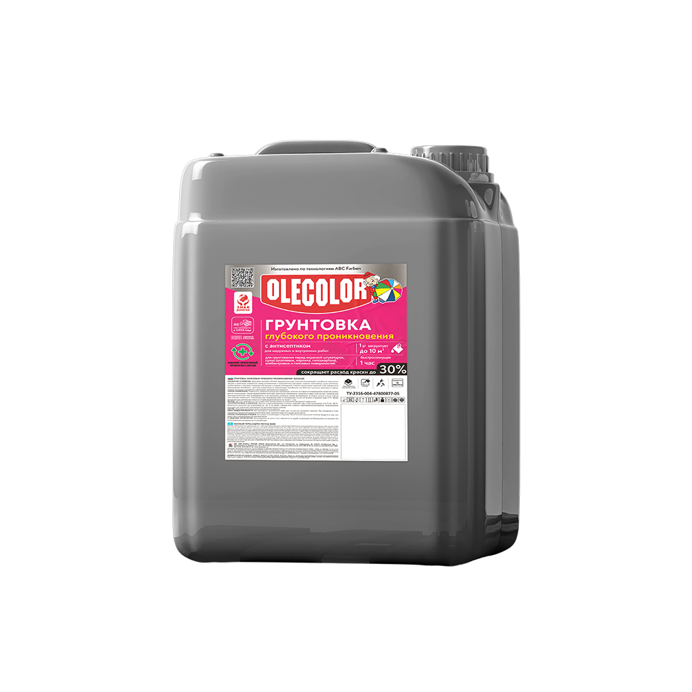 Грунтовка акриловая OLECOLOR глубокого проникновения 10кг