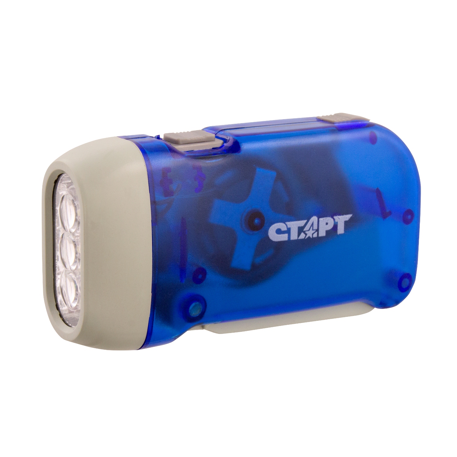 Фонарь СТАРТ LHE 701-В1механический (ДИНАМО) BLUE пластик /448/