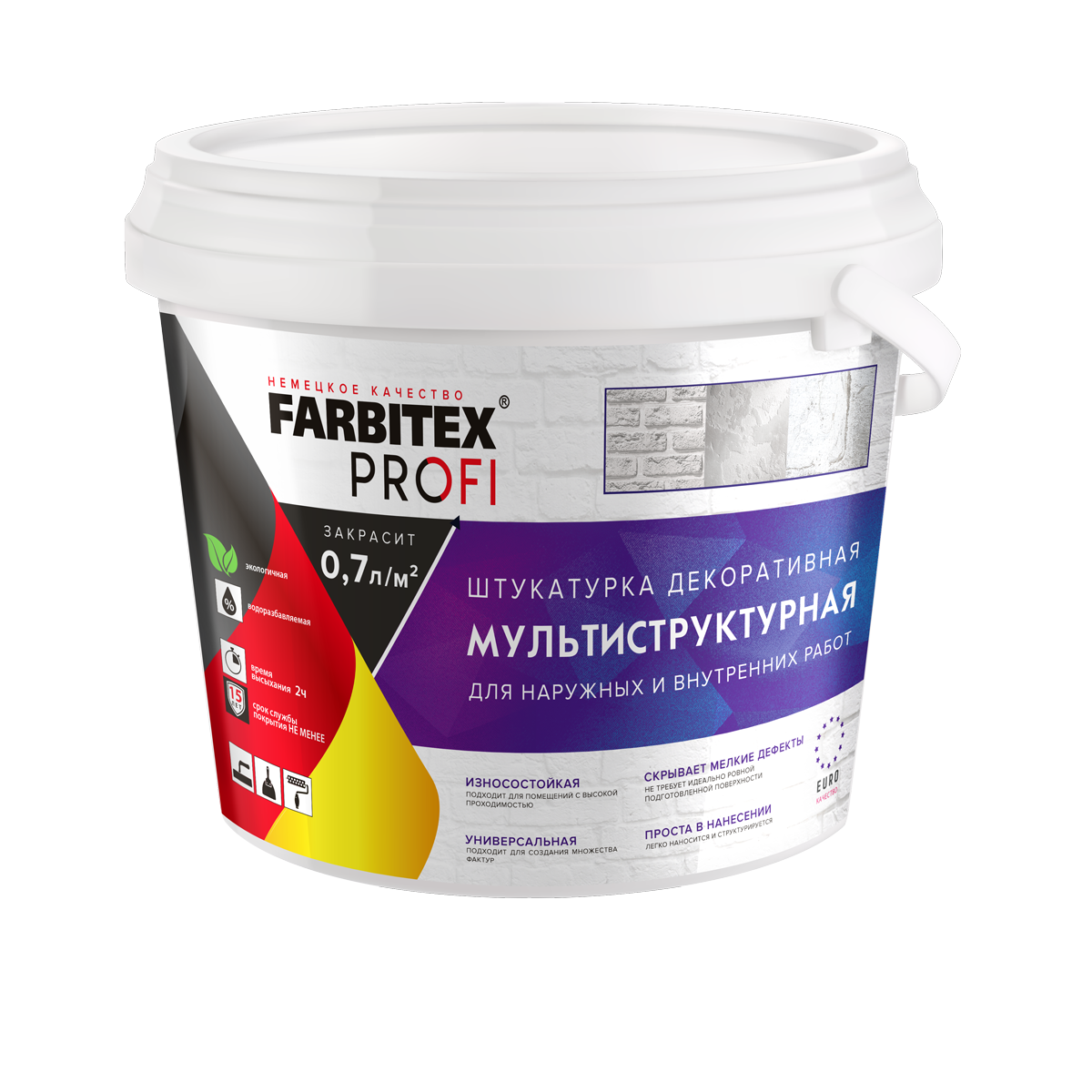 Штукатурка декоративная мультиструктурная FARBITEX PROFI 2.5л