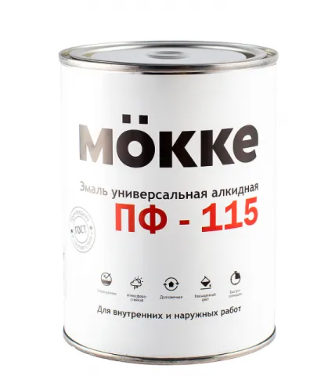 Эмаль алкидная ПФ-115 MÖKKE белая универсальная полугянцевая 20кг 