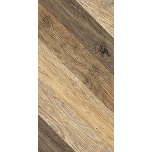 Керамогранит Ноттингем 4Д тип 2 коричневый (шеврон) 30х60см