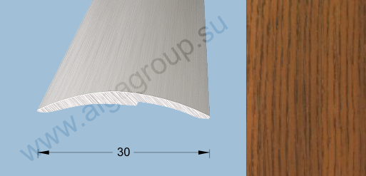 Порог-стык 0,9м 30мм П31.25, Орех