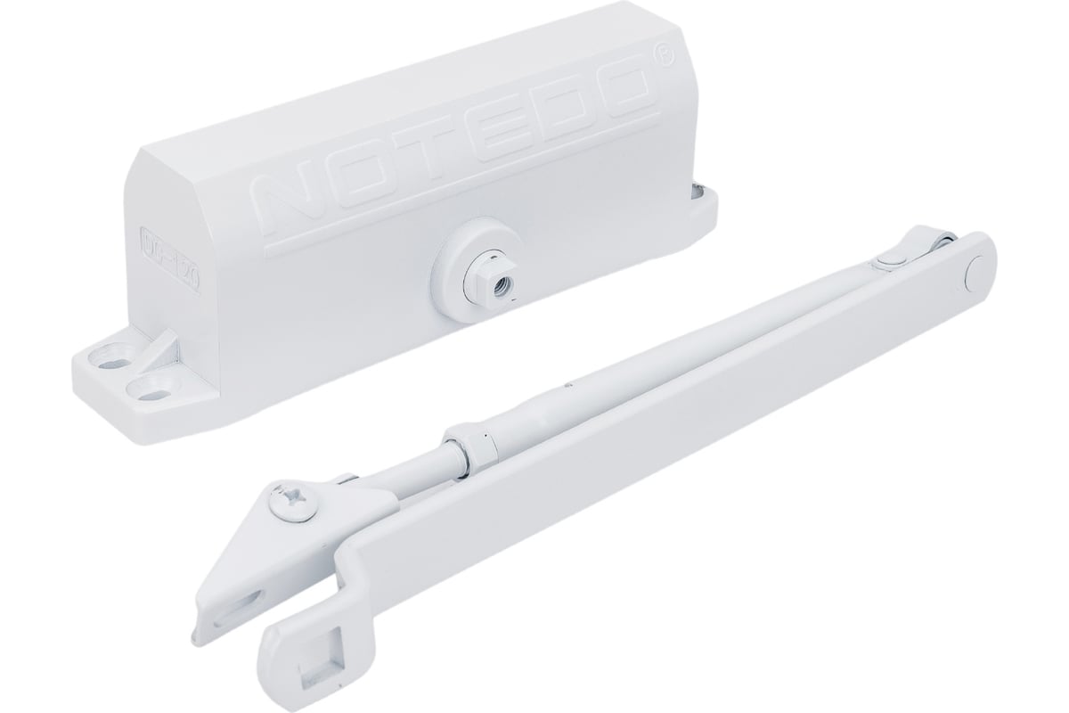 Доводчик дверной NOTEDO DC-120-I WHITE до 120кг белыйDC-120-I WHITE- купить в АПлайн