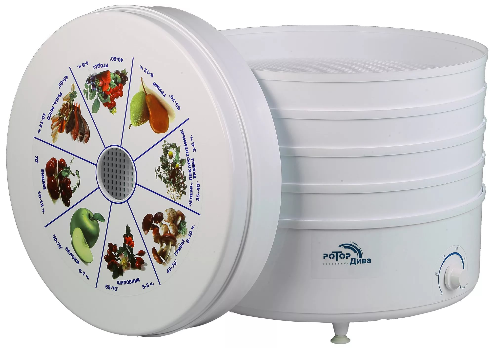 ЭЛЕКТРОСУШИЛКА Д/ОВОЩЕЙ ДИВА 5 ПОДДОНОВ 20Л 520ВТ СШ-007