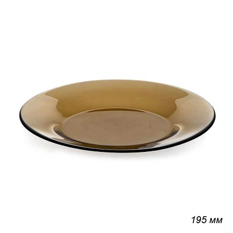 Тарелка стекл. БРОУНЗ 195мм 10327SLBZ