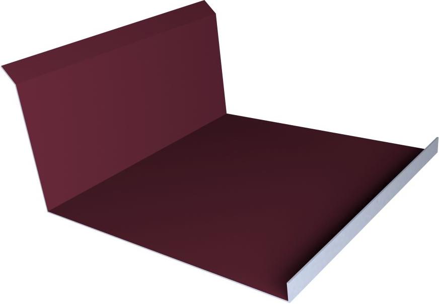 Планка примыкания 100х100х2000 вишня /RAL 3005/