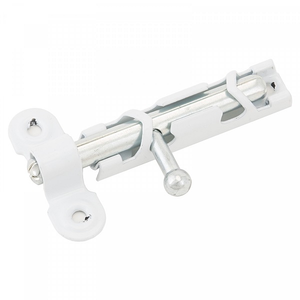 Задвижка накладная прямая НАКРЕПКО 82мм ЗТ белая 113802nkr113802- купить в АПлайн