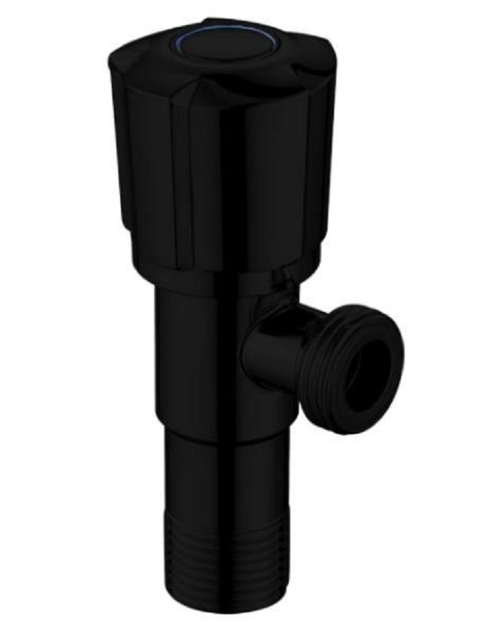 Кран угловой 1/2 - 3/4 буксовый ZEGOR черный/ FZ82FZ82- купить в АПлайн