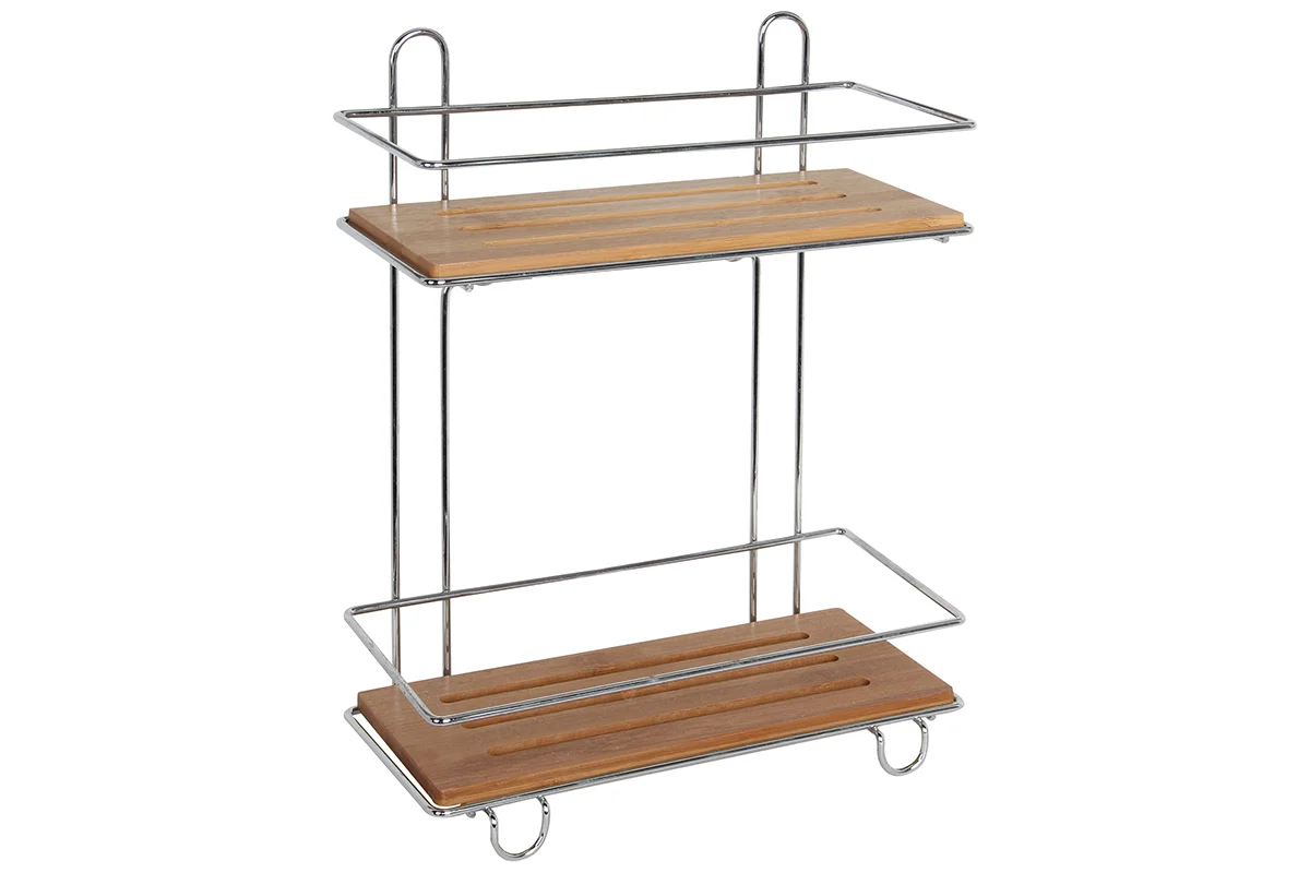 Полка двухъярусная BAMBOO-03 , 26х11,5х34 см 101245 (8/1) арт.95072 - 95072 - купить в АПлайн