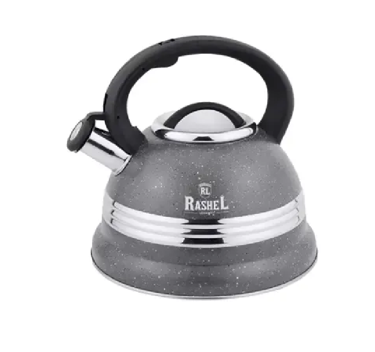 Чайник нерж. Rashel 3,2л со свистком серый М-7907