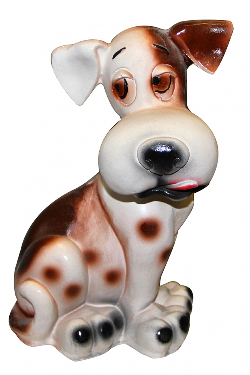 Фигура садовая гипс Собака у забора 380х200мм 111