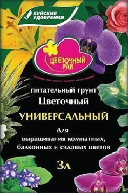 Грунт Цветочный рай универсальный 3л уд92060204уд92060204- купить в АПлайн