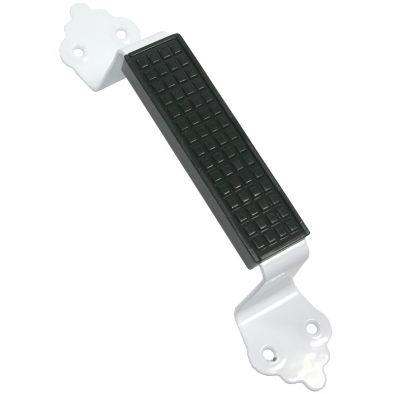 Ручка-скоба РС-100-5 плоская белая (с пластиковой вставкой)