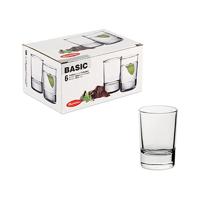 Набор стопок стекл. BASIC 6шт 55-60мл 52837B - 52837B - купить в АПлайн