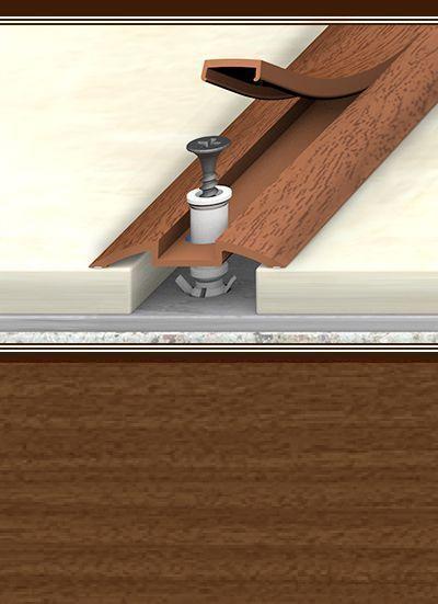 Порог с монт. каналом "Идеал" ПМК 42мм 1,6м, 291 ОрехПМК42-1,6 291 ОРХ- купить в АПлайн