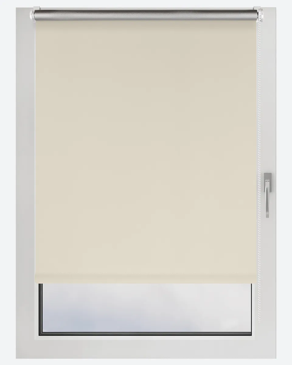 Штора рулонная Blackout Silver светло-бежевый 80х160см