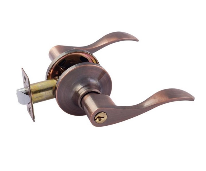 Ручка-защелка НОРА-М ISPARUS HH-01 (ключ/фиксатор) старая медь