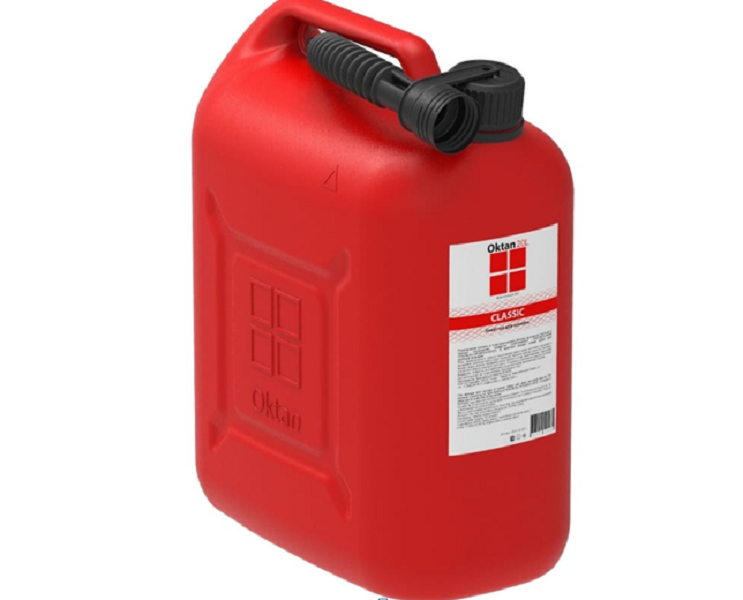 Канистра пластиковая OKTAN для ГСМ с заливным устройством красная 20л