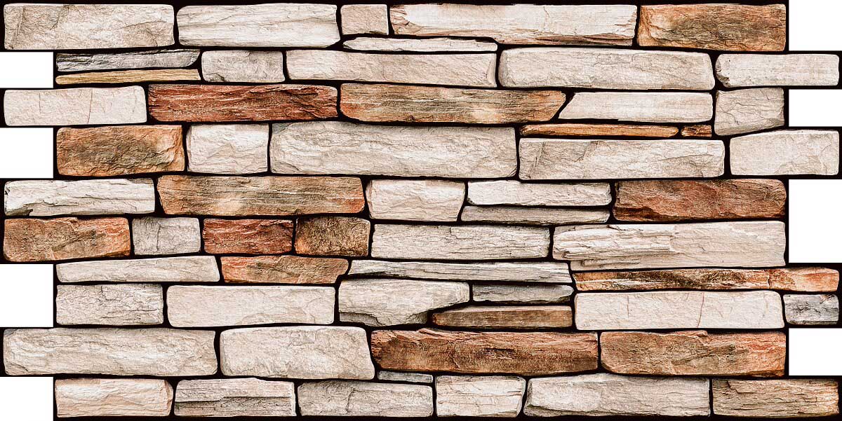 Панель декоративная ПВХ Скала светлая С СВ 212 480х960мм