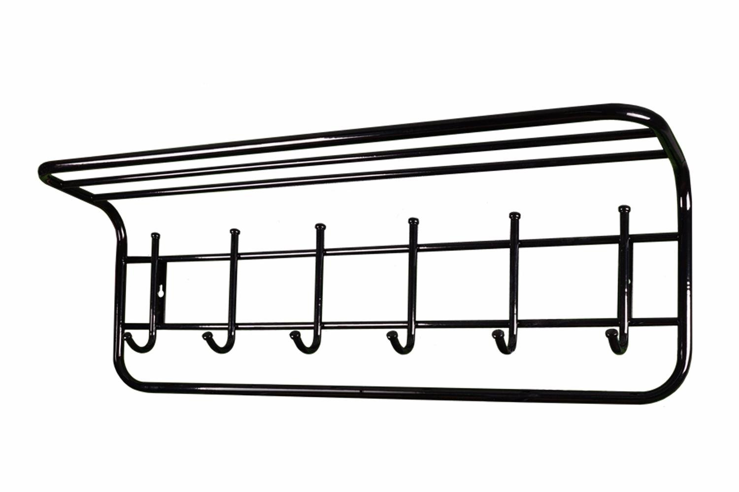 Вешалка металл. с полкой 80см черная ВСП 7 Ч