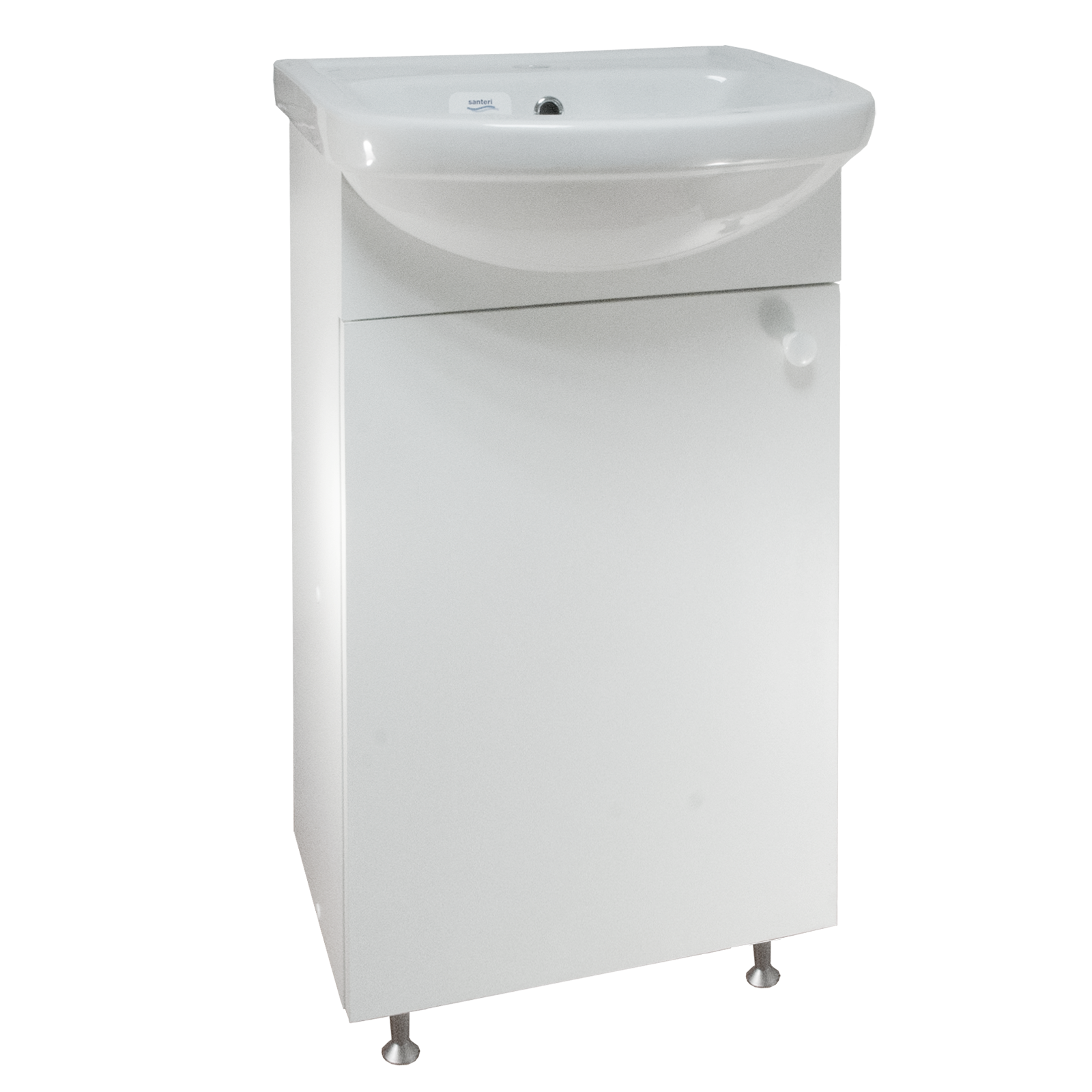 ТУМБА  "ЛАЙТ 50" БЕЛАЯ (1 ДВЕРЬ) С УМЫВ. "АКВАТОН 50"