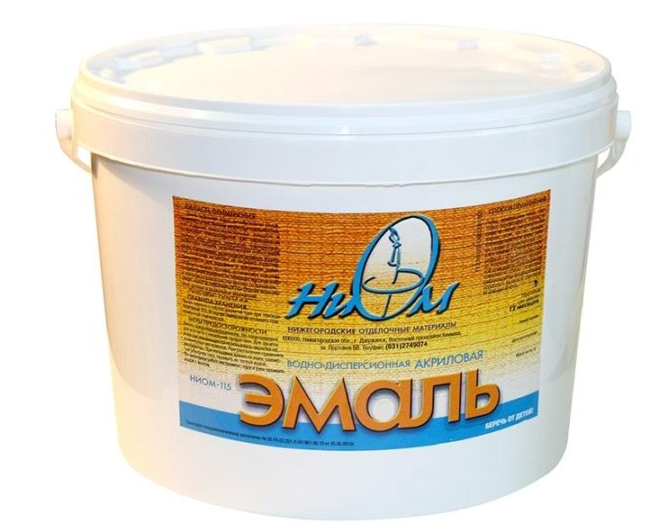 Эмаль в/д НИОМ - 115 белая 1,0кг 