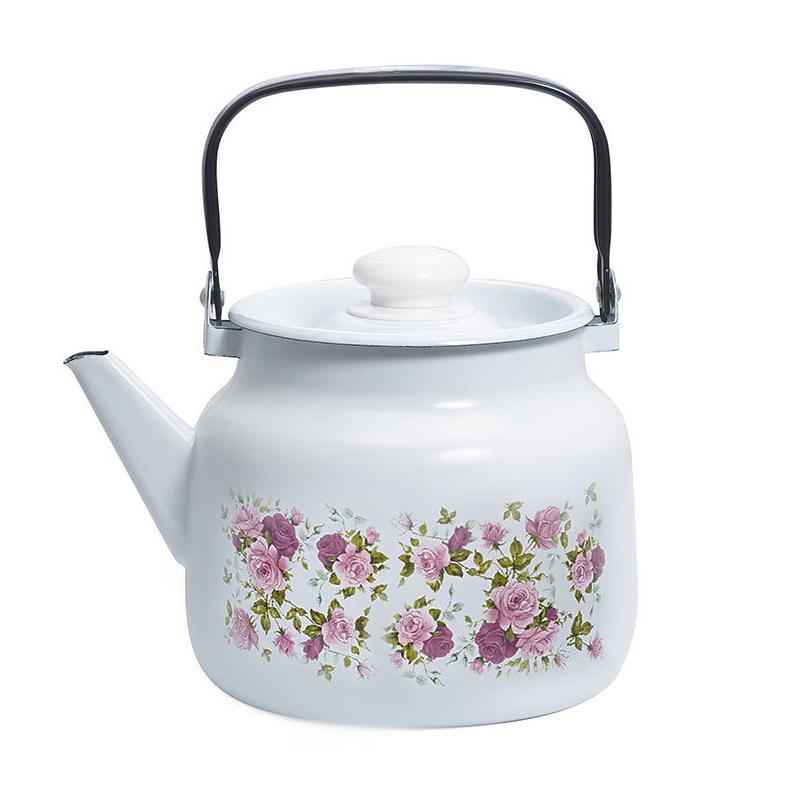 Чайник эмал. Китайская роза 3,5л С-2713П2/4 81332 С2713/4Рч