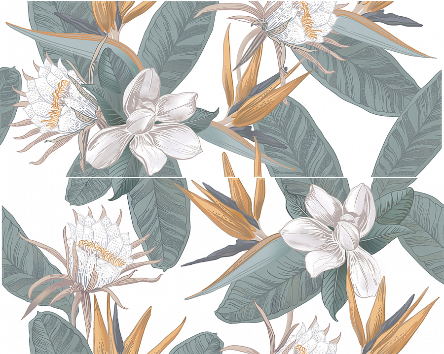 Панно из 2 плиток STRELITZIA 40,2х50,5см