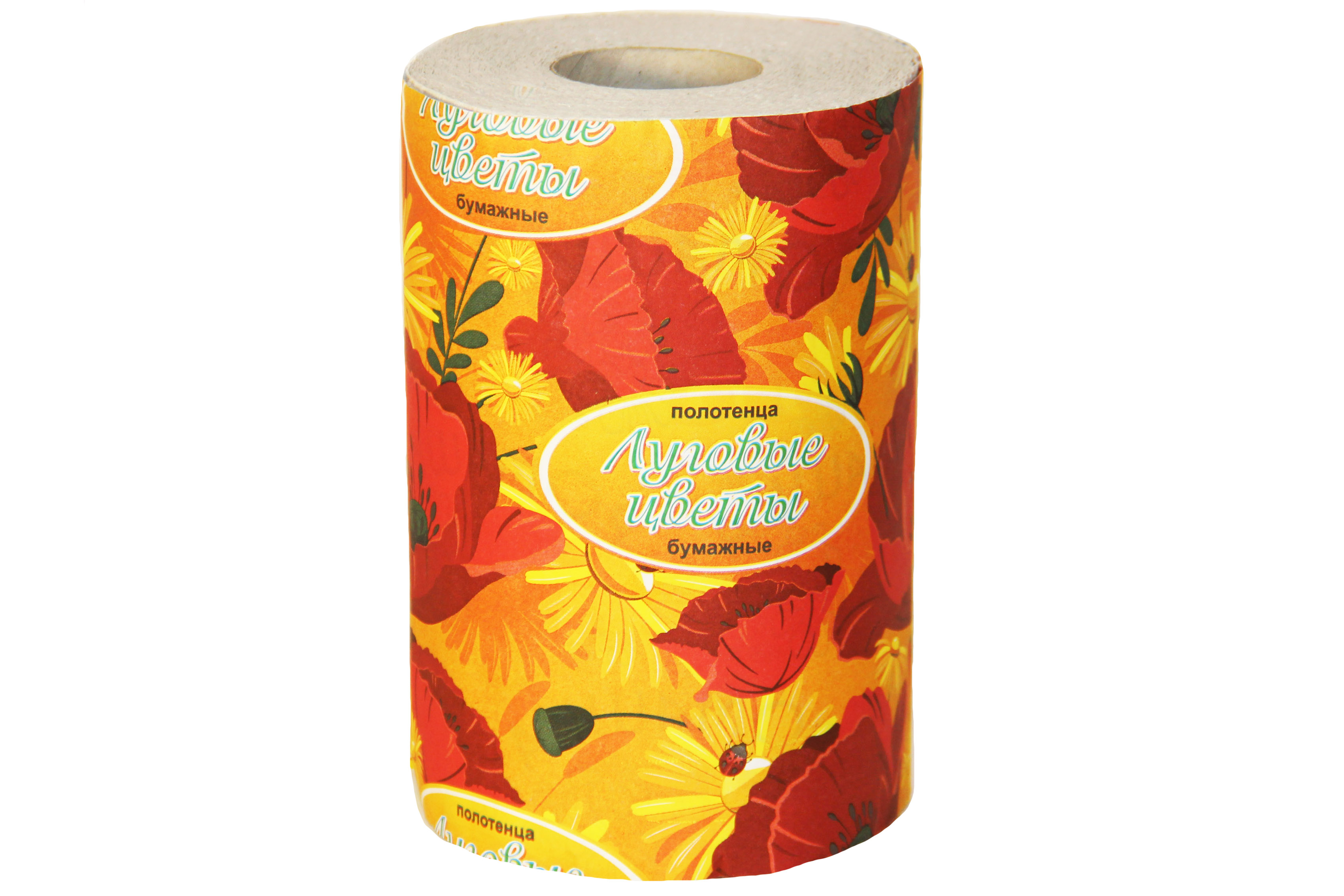 Полотенца бумажные ЛУГОВЫЕ ЦВЕТЫ с перфорацией и теснением