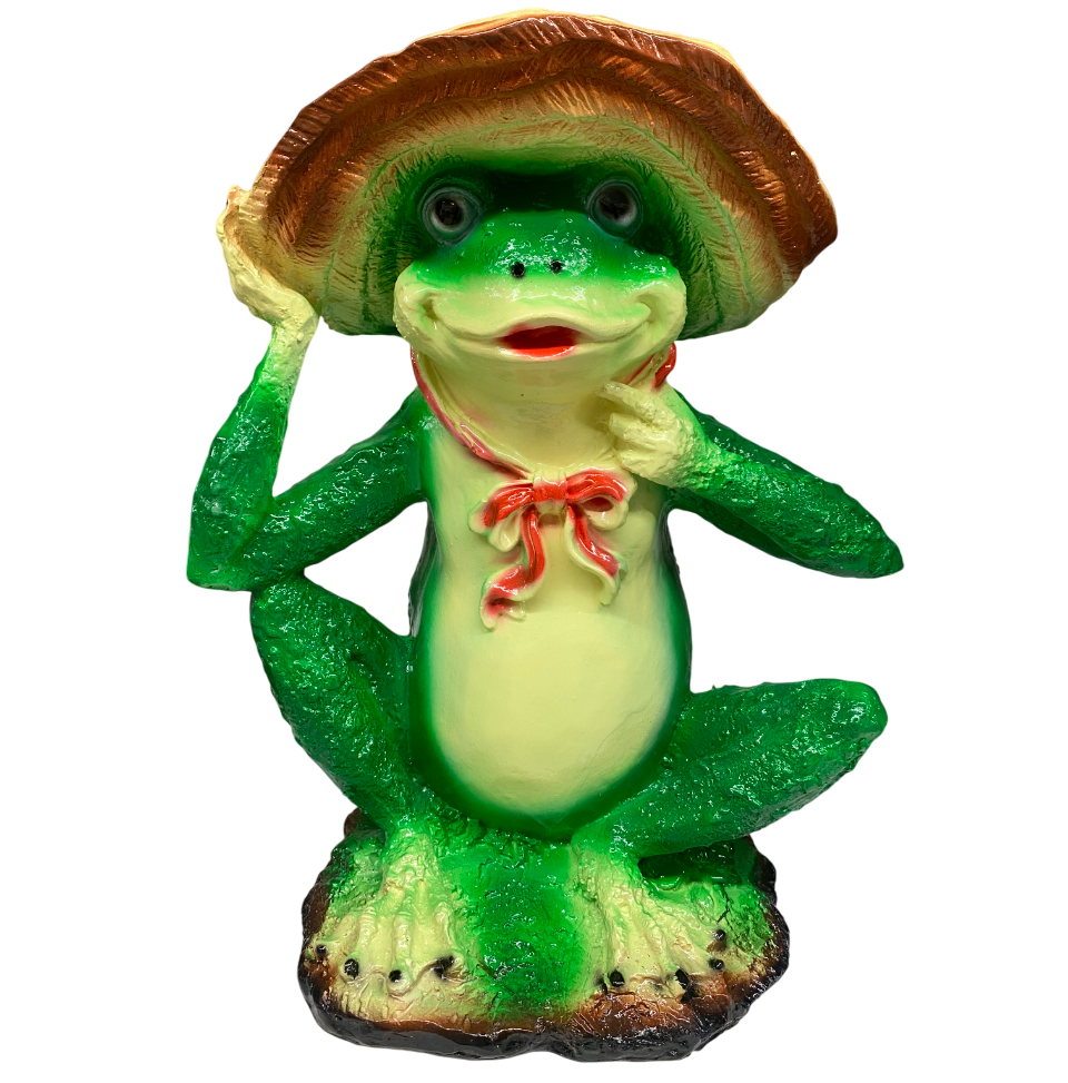 Фигура садовая гипс Лягушка в шляпе 380х300мм арт. 452арт. 452- купить в АПлайн