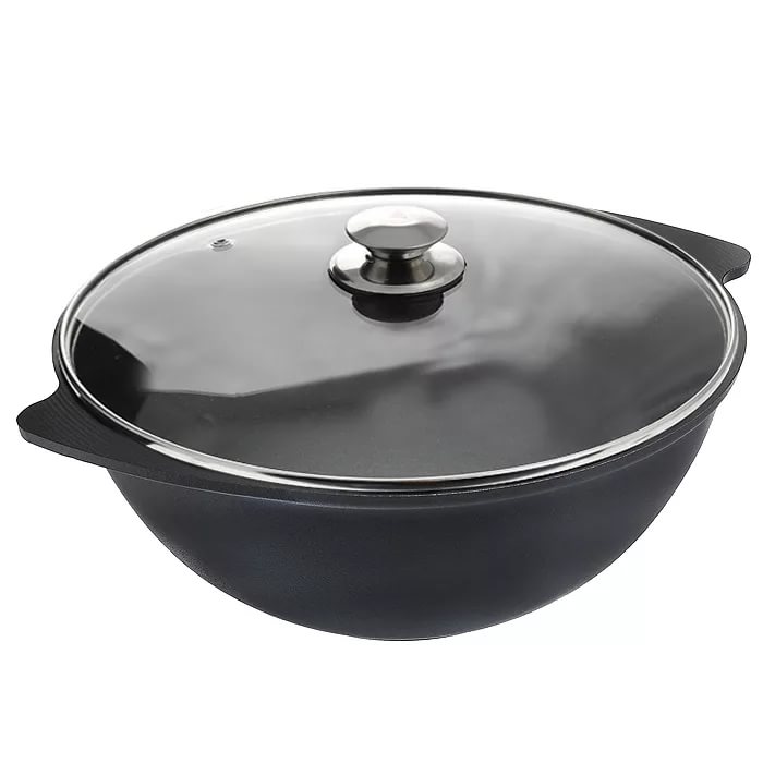 КАЗАН КУКМОР ДЛЯ ПЛОВА СО СТКЛ. КРЫШКОЙ АП 3,5Л К37А