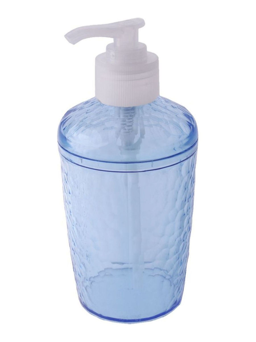 Дозатор для жидкого мыл (диспенсер) "NATURAL STONE" цвет: голубой,прозразный арт.BQ1215г ЛПР (505)