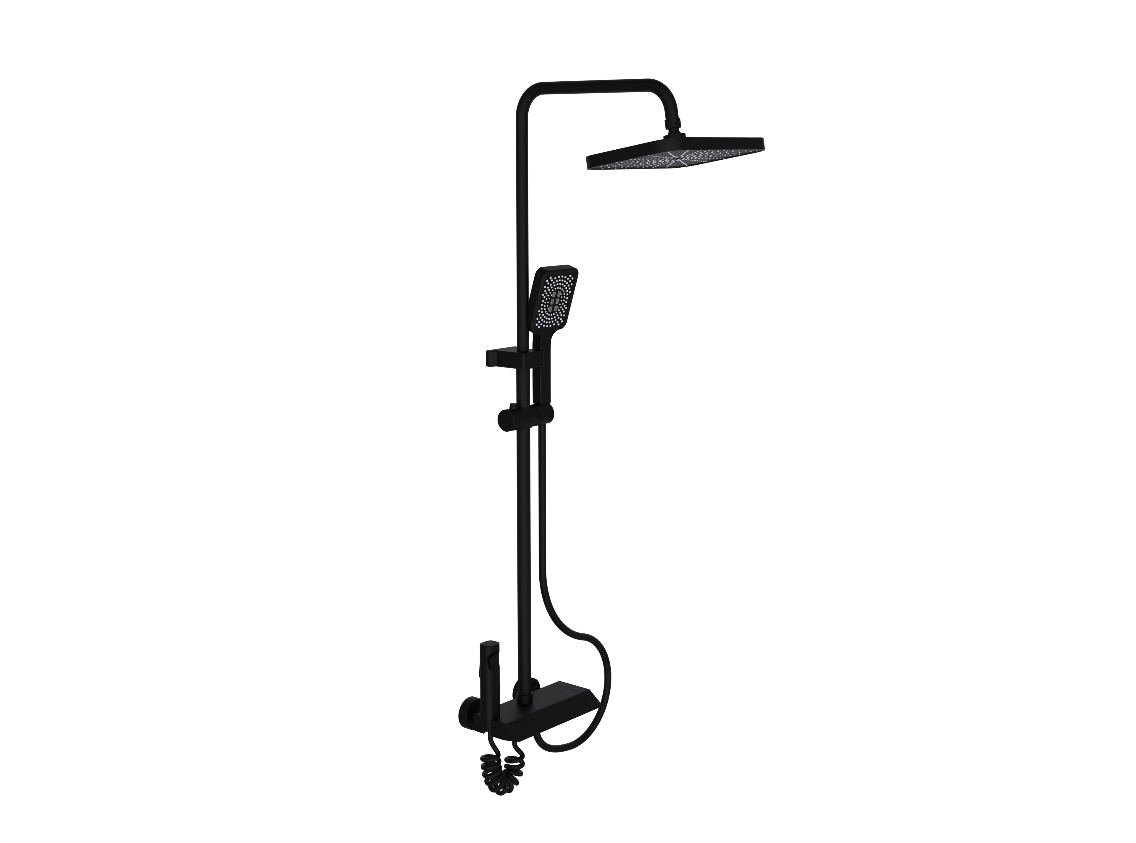 Душевая система GOTA ROCIO черныйТропический душ + смеситель с изливом + лейка G657352657352-GOTA- купить в АПлайн