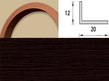 Угол арочный "Идеал" Венге черный 20х12х2,7м /302