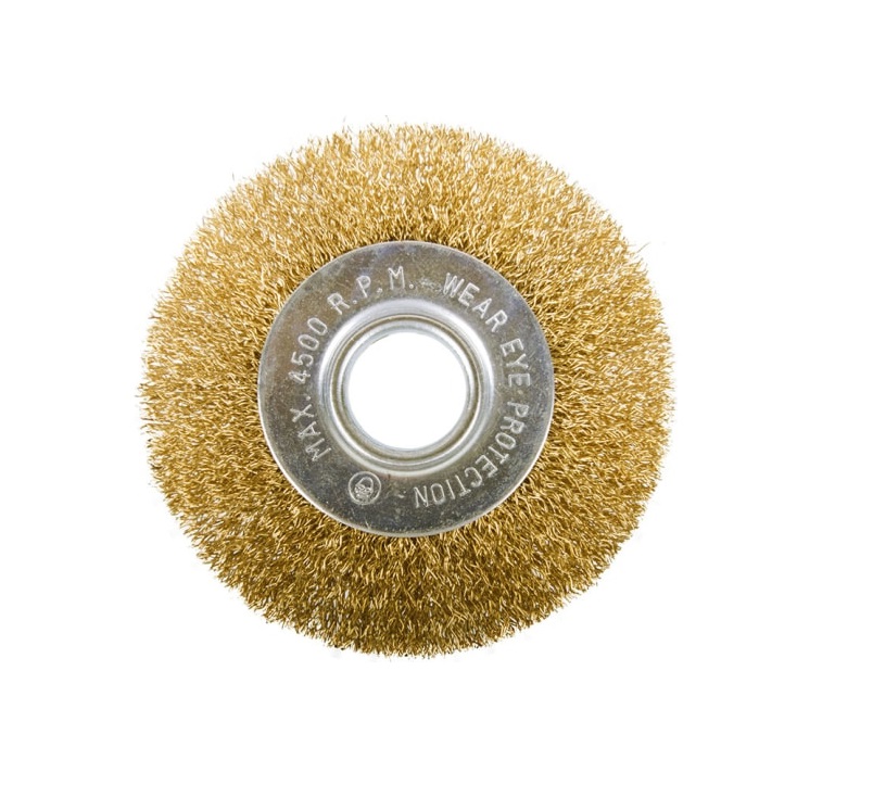 Корщетка для УШМ дисковая 100мм волнистая стальная проволока Toolberg 2302001