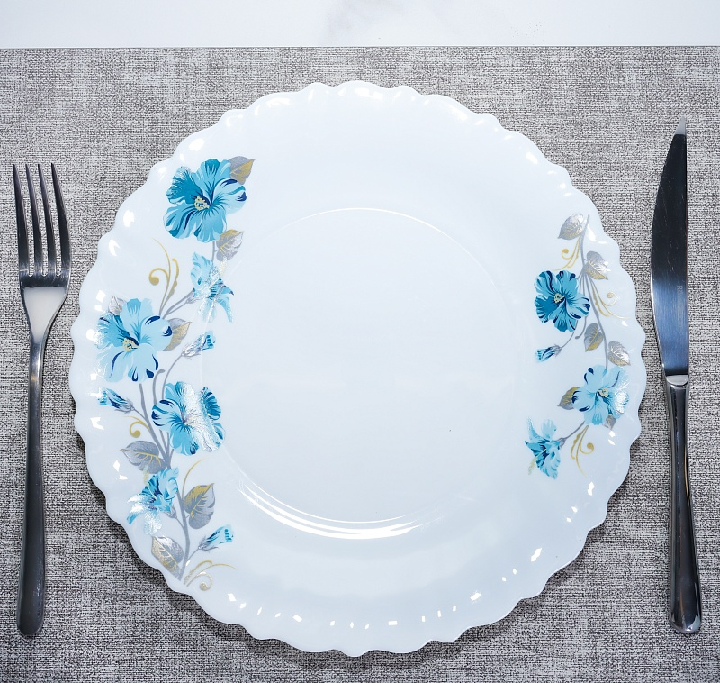 Тарелка стеклокерам. BLUE JUBA 25см RDP250-768 114411 -  RDP250-768 114411 - купить в АПлайн