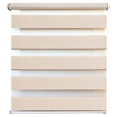 Штора рулонная день-ночь бежевый 68х170см