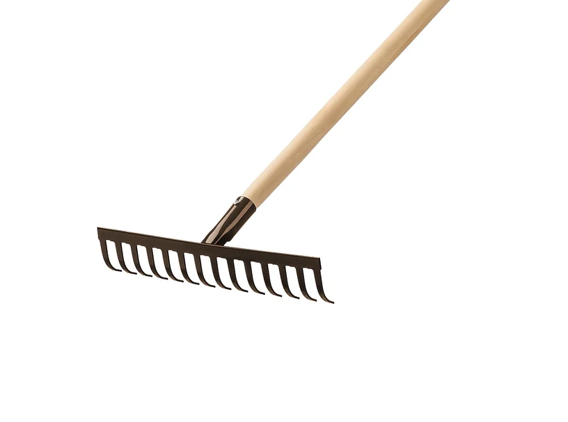 Грабли садово-огородные 14 зубьев прямые с черенком в/с