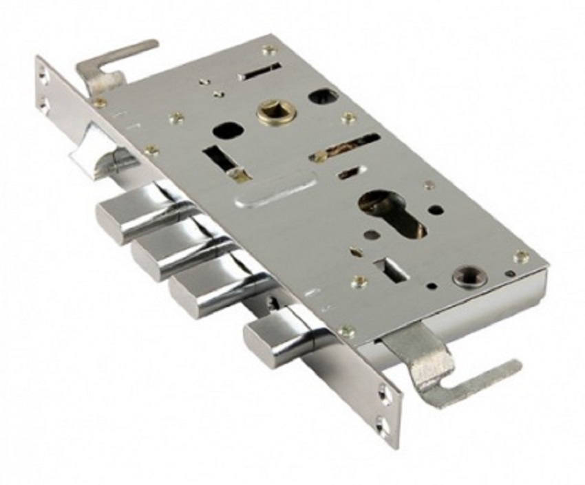 Корпус замка под цилиндр АВТОМАТ 2524-3Р 3 ригеля+задвижка (A6-AL) Левый