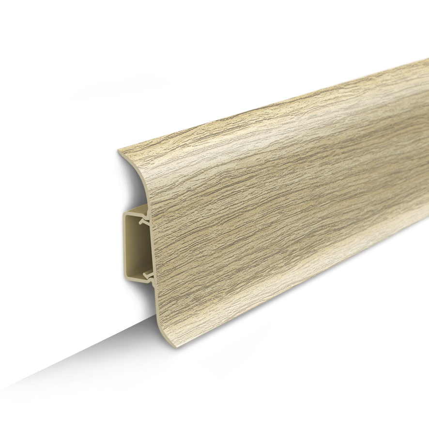 Плинтус ПВХ 2,2м с мягк. краем 55мм "Идеал Классик", 213 Дуб северный