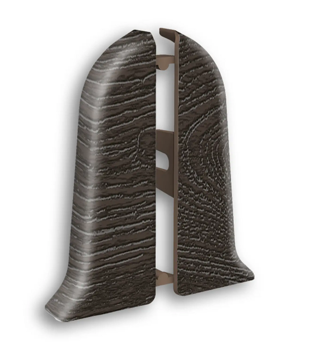 Торцевые (10 пар) для плинтуса "Идеал Классик" 55мм, 303 Венге темный