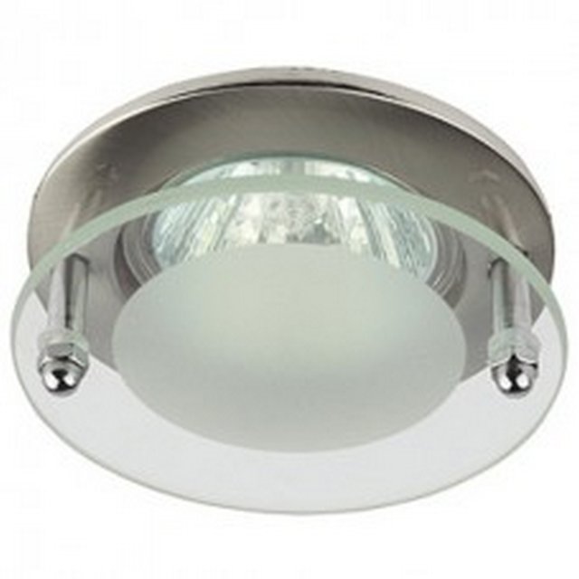 Светильник "Эра" KL15 SN MR1612V/220V 50W "с круглым стеклом" сатин /001/ - KL15 SN - купить в АПлайн